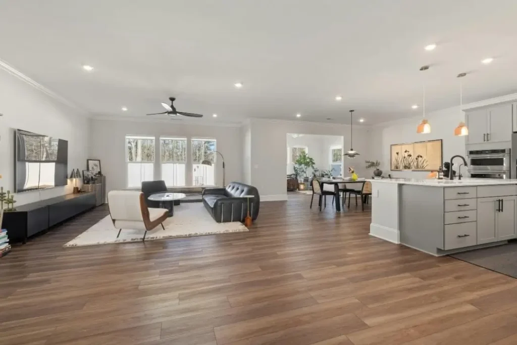 open-plan living area